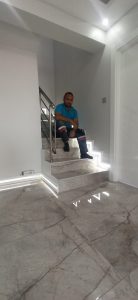 fayans merdiven gizli led ışık